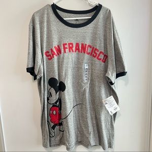 Mickey mouse san francisco grey shirt 2xl Men